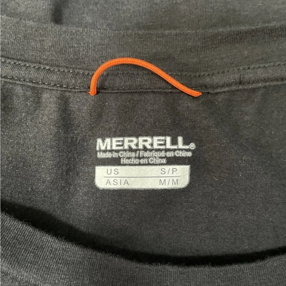 Merrell Dress Cinch Waist Cap Sleeve Lightweight Black Midi Pockets Size Small - Picture 5 of 7